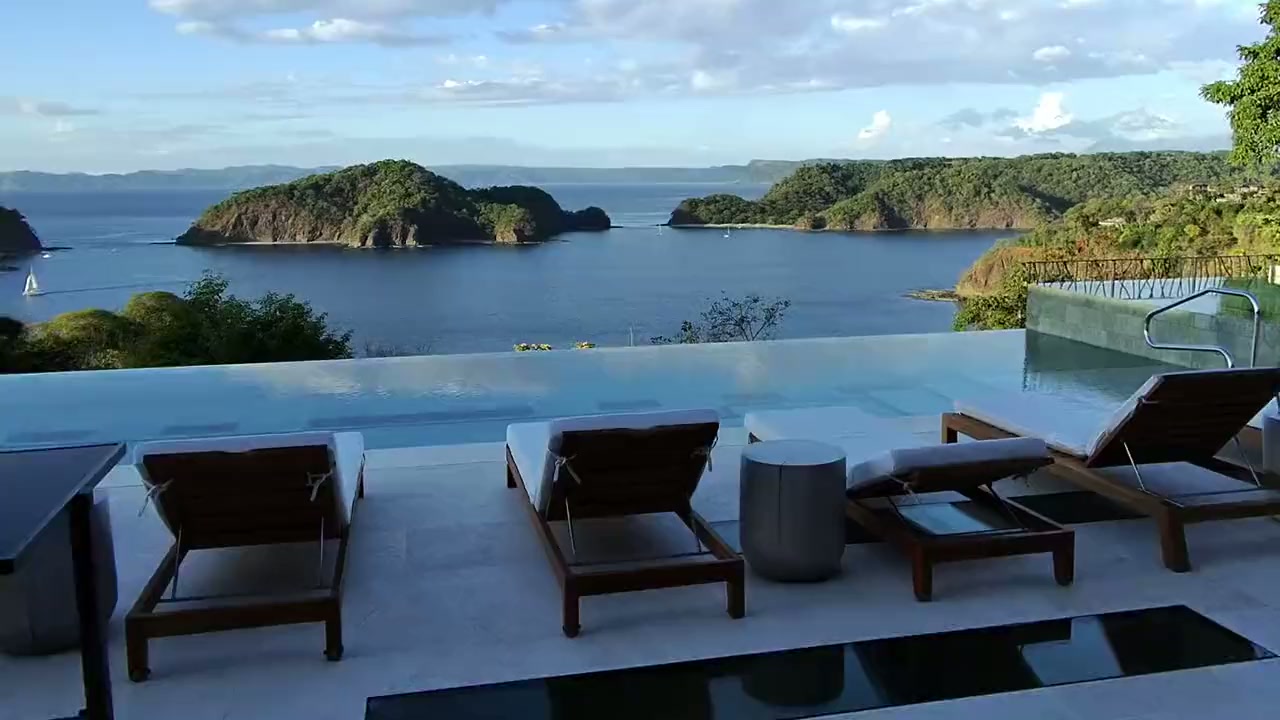Infinity pool overlooking islands at Nekajui, a Ritz-Carlton Reserve, in Costa Rica